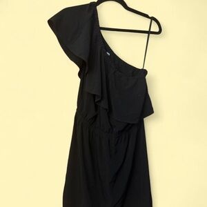Express Black One-Shoulder Dress